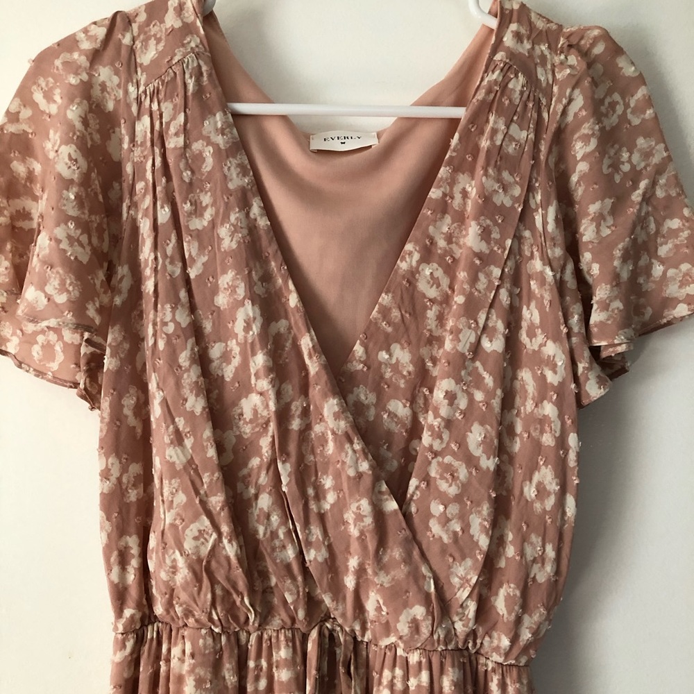 Wren & Ivory size small blush floral dress